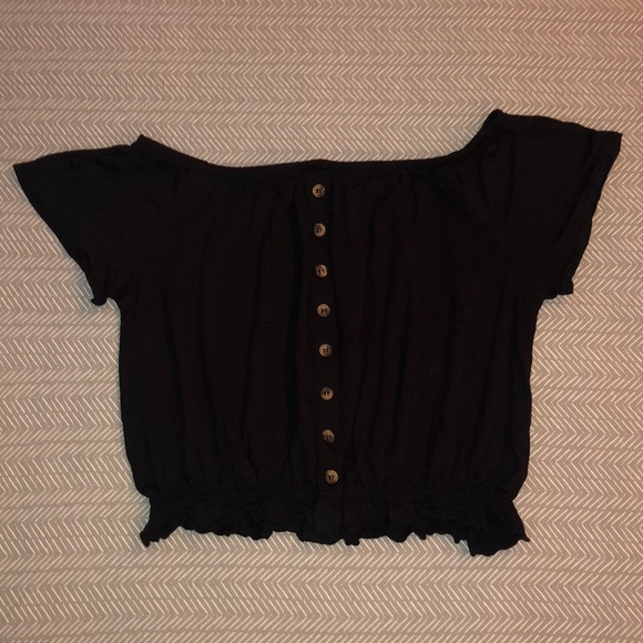 h&m black off the shoulder top